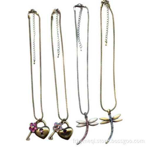 Dragonfly Pendant Necklaces with Crystal Stone, OEM Orders Welcomed